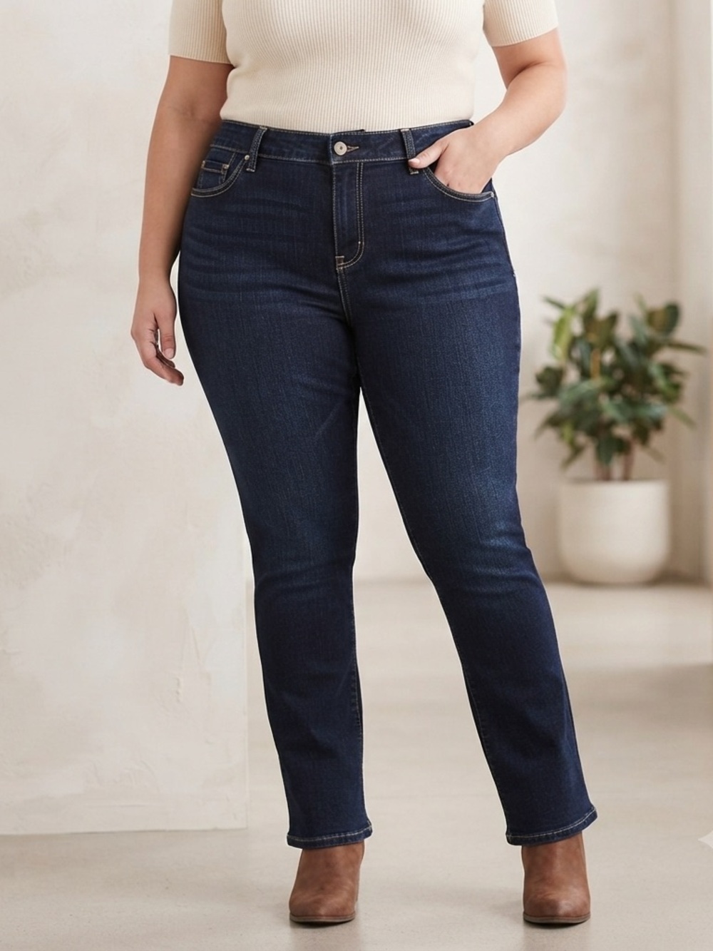 Torrid Slim Boot Jeans in Dark Wash. Women’s 16T Tall (actual 38x34)